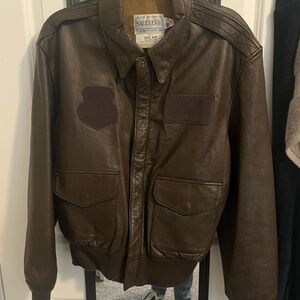 Cooper Sportsware Saddlery A-2 Bomber Jacket Size 40R Brown DLA 100 88 C0420